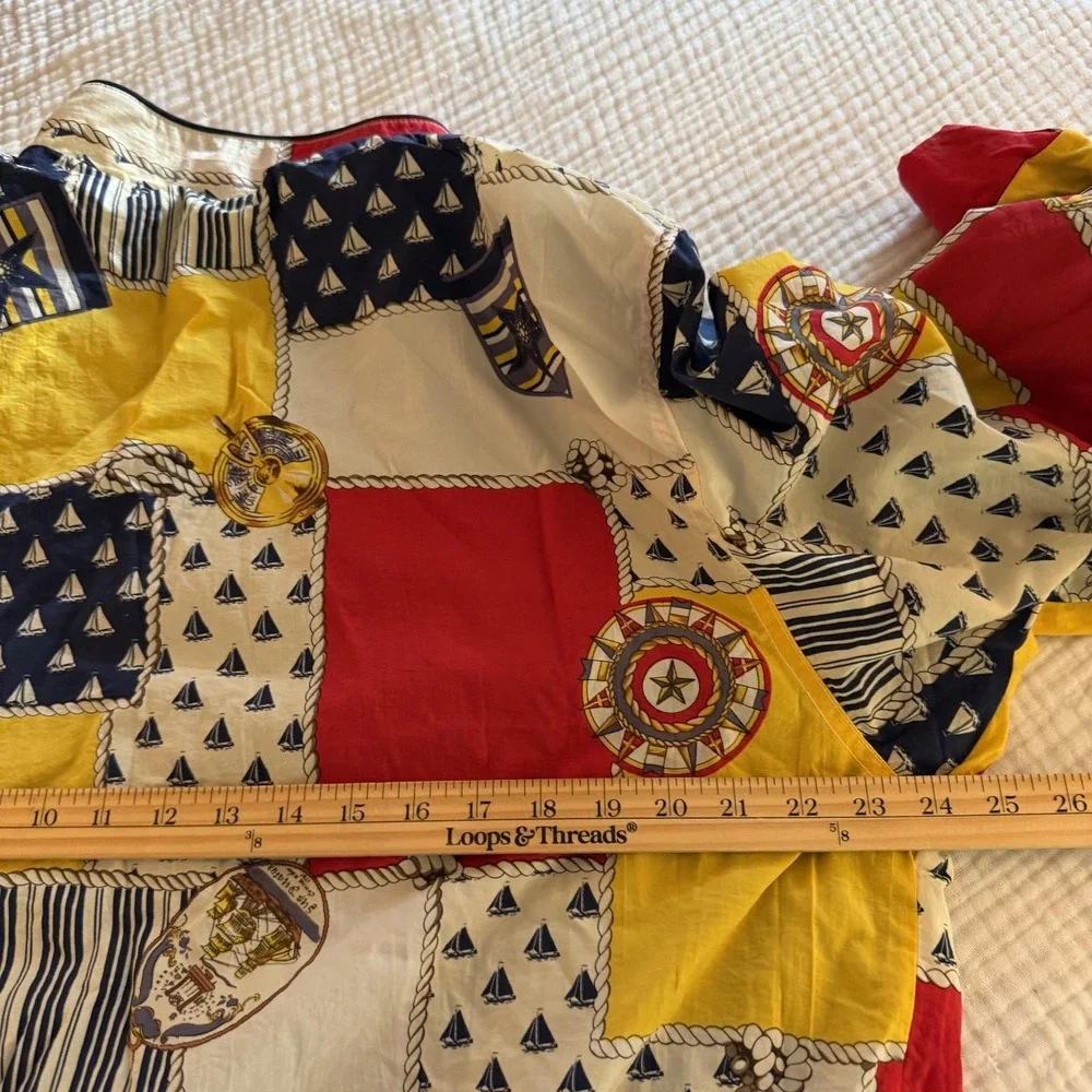Vintage Liz Sport Jacket Womens XL Nautical Sailboat Windbreaker 80s Yacht Club - Picture 14 of 16